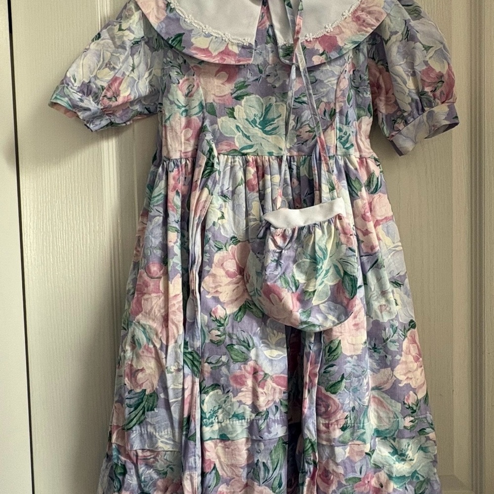 Floral Kids Dress with Matching Bag